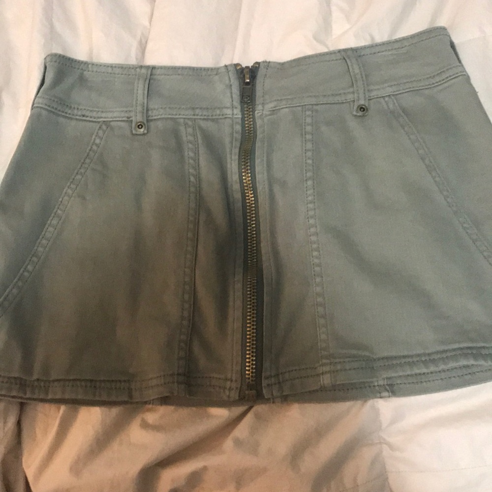 Free people olive green mini skirt